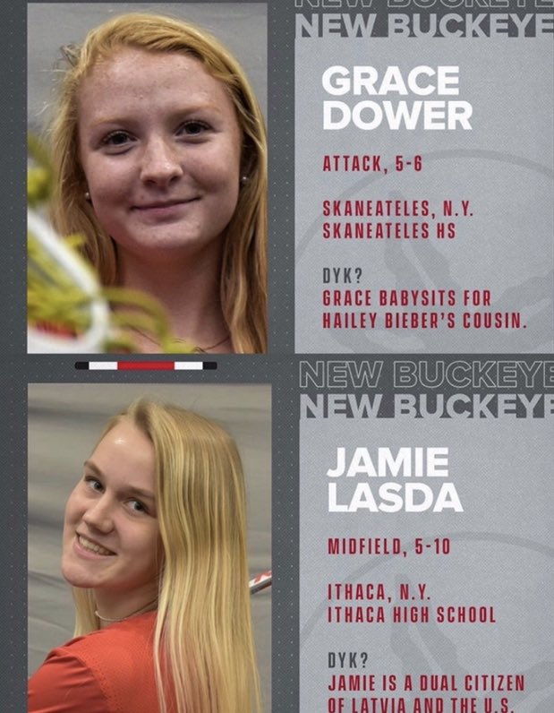 OutlawLadies's tweet photo. Love this! Two great Outlaws continuing to play together. Good luck ladies. #GoBuckeyes @OhioStateWLAX @Gracedower1 @JamieLasda https://t.co/gJWUWzuVG6