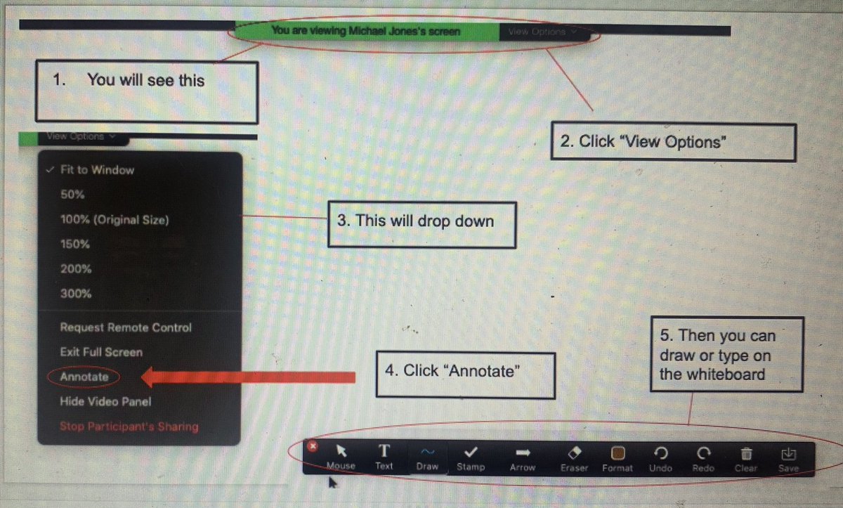 Ms_JonesBES's tweet photo. Excited to see how my students feel about Zoom’s collaborative whiteboard!! Copying and pasting the Padlet link was not making the cut (neither was logging into Pear Deck for one time use) https://t.co/X5wNFlyfaR