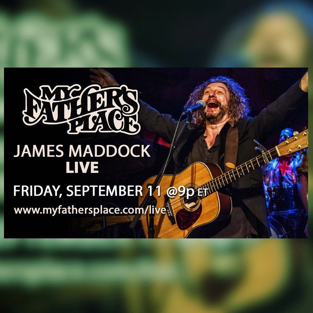 Come see James Maddock this Friday at 9PM ET live on our website! Link in bio!