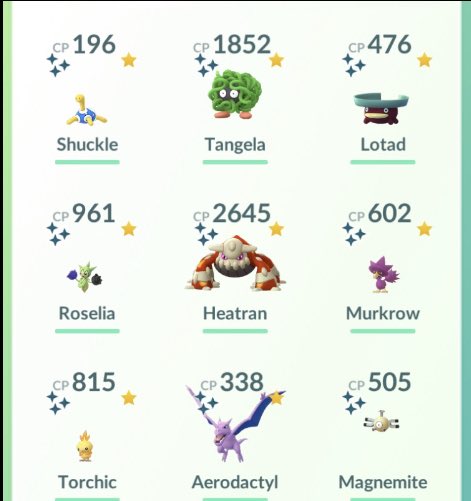 Not a bad shiny haul for this event 🥰😍 #PokemonGO #shiny
