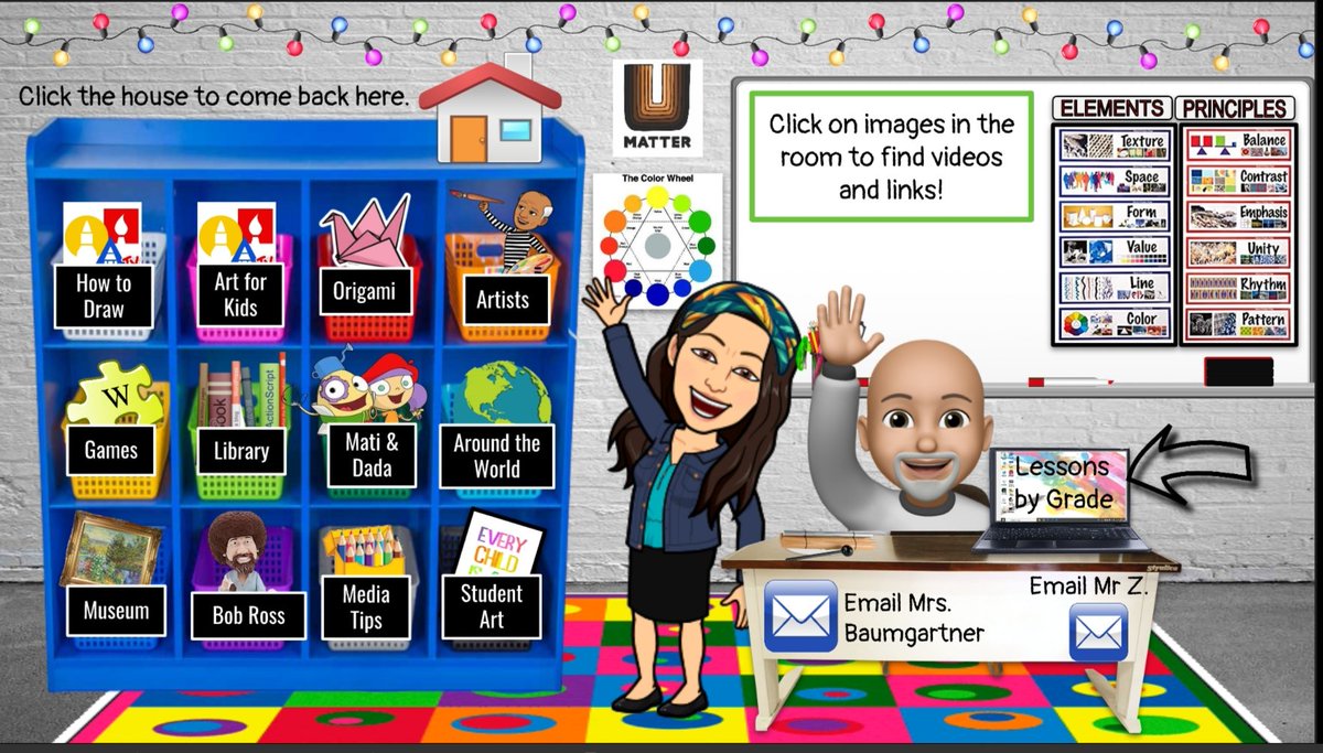 Mrs. Baumgartner and Mr. Z are so excited to meet everyone tomorrow! See you in art! <a href="/haycockcougar/">Haycock Elementary</a>