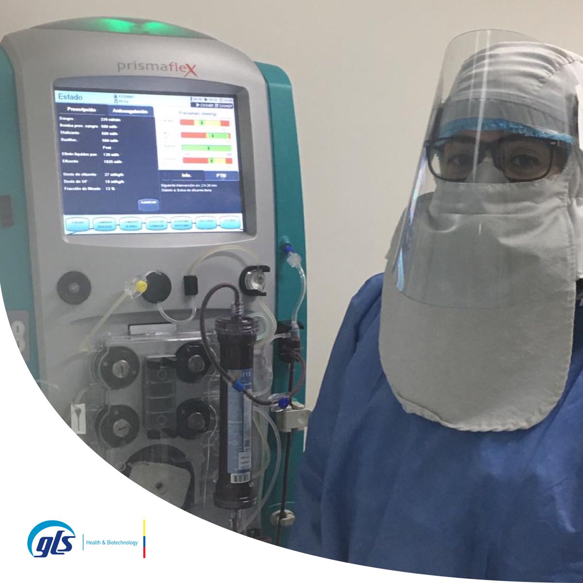 glscolombiaof's tweet photo. Paciente con Covid 19 y tormenta de citoquinas tratado con Membrana de Hemoperfusión Oxiris en el Hospital Universitario San Jorge de Pereira. #oxiris #pereira #hemoperfusion https://t.co/Mx87JL1RBl