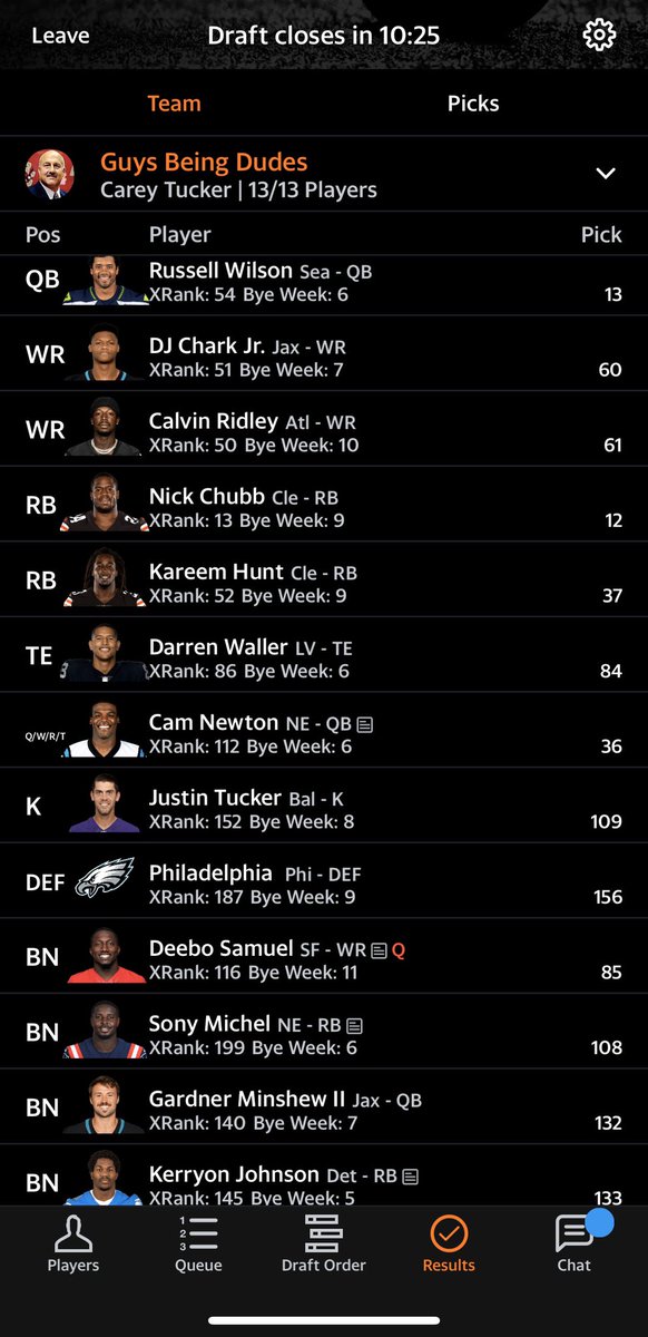 Just drafted this group. Pretty pleased with it. Can’t wait to face off against @kbbrinker 🤝