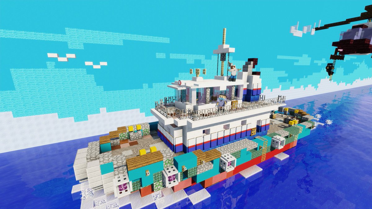 Built a tug from GTA online.
I tried to convey precise details.
Builder: <a href="/Amaiter_/">Amaiter</a>  
Built on <a href="/BuildersRefuge/">Builder's Refuge</a>

#Minecraft #Building <a href="/RedBoxBuildTeam/">RedBox Studio › BuildTeam Minecraft</a>