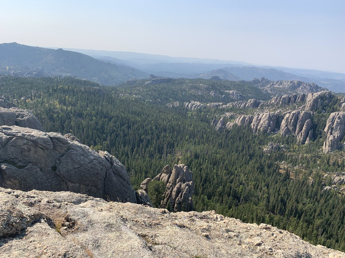 Ferndalyn's tweet photo. Hiked to the top of #LittleDevilsTower in @southdakota! Thought we were going to die, but we made it!! #StrenuousIsNotAJoke #hikingadventures https://t.co/H5aOxomPAr