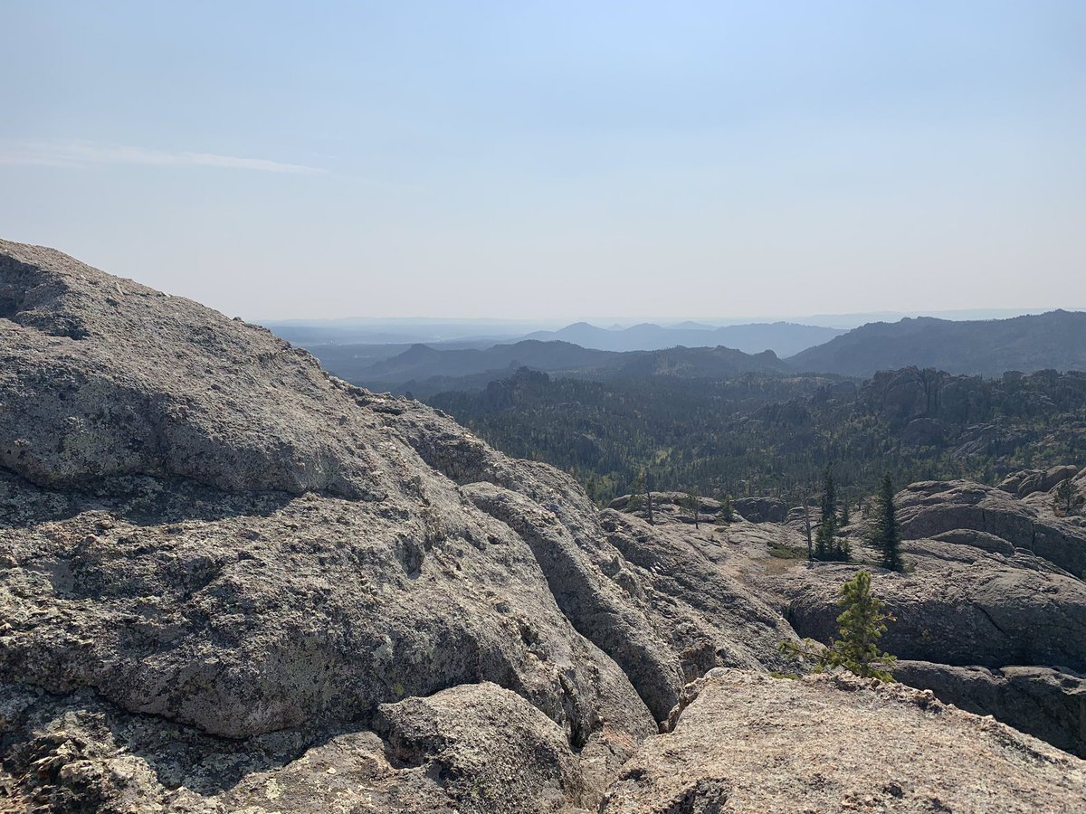 Ferndalyn's tweet photo. Hiked to the top of #LittleDevilsTower in @southdakota! Thought we were going to die, but we made it!! #StrenuousIsNotAJoke #hikingadventures https://t.co/H5aOxomPAr