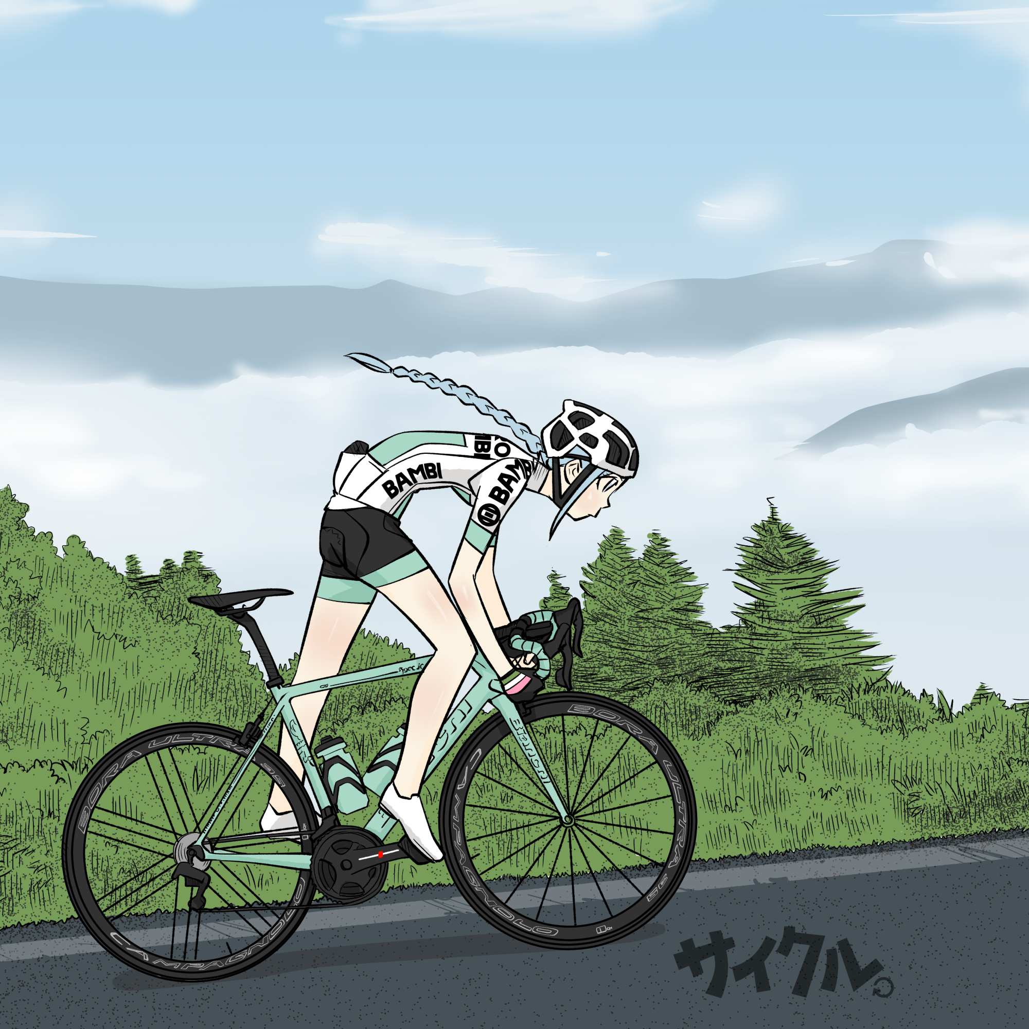 レンゴクlab サイクル Kindle版発売中 サイクル 天空の堂島さん描いてみた ロードバイク サイクリング 自転車 漫画 イラスト マンガ ビアンキ ヒルクライム お絵かき Bianchi Roadbike T Co Mofuer6ddh Twitter