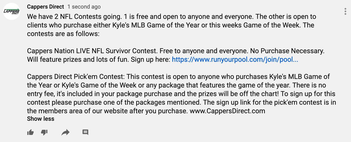 CappersDirectLV's tweet photo. Our 2 NFL Contests featuring a Survivor Contest and a Pick'em contest with some pretty wicked prizes! #CappersNation #CappersNationLIVE @CapNationKyle https://t.co/zrOAF3QFbE