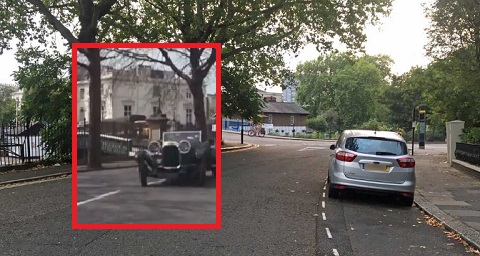 ReelStreets's tweet photo. Richard Attenborough isn't suffering from 'A Severed Head' as he drives onto Blomfield Road in London W2. https://t.co/nnCLPV9uXy