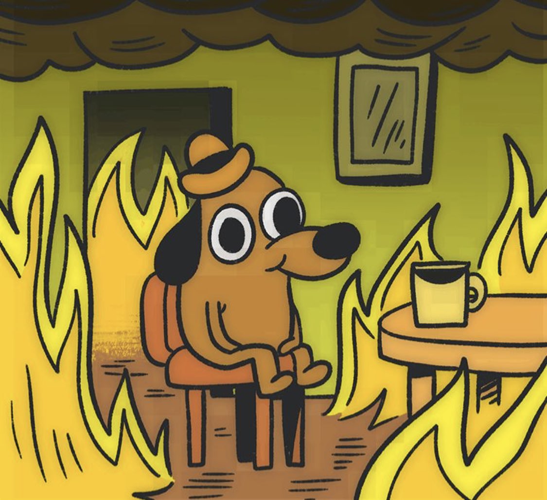 _arpan_'s tweet photo. Sitting at home this weekend.  This is fine.. it’s fine. https://t.co/kifqOSyLgM