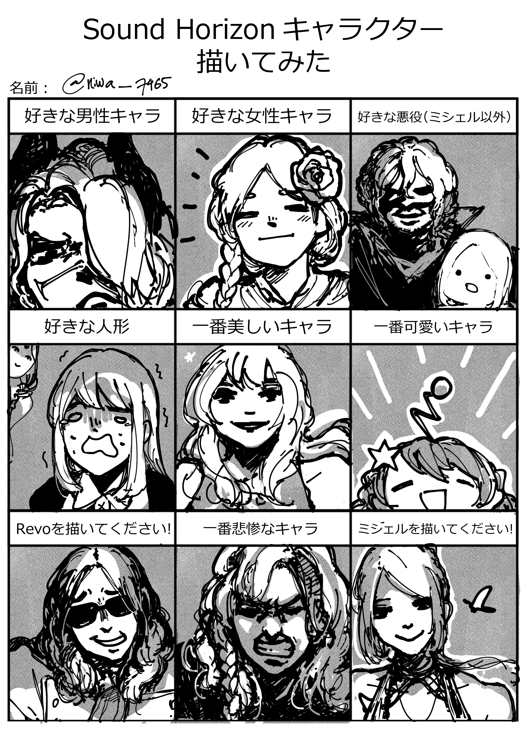 Nag ー Soundhorizoncharacterdraw サンホラキャラ描いてみた T Co 6czp64xdjk Twitter