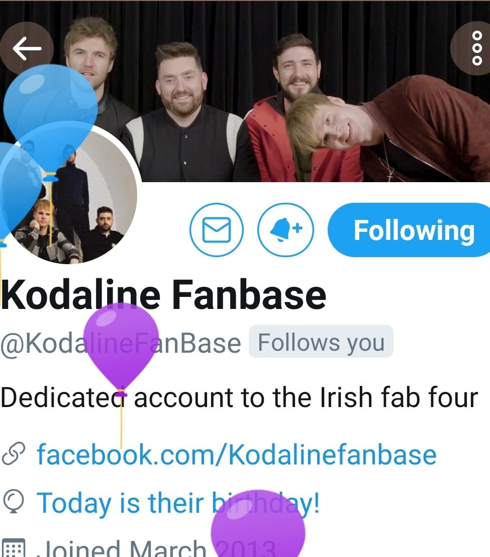KodalineUK's tweet photo. @KodalineFanBase @celtus Happy birthday KFB/ Lorna. Have fun in Liverpool 🎂 https://t.co/jwZhlJY9wy