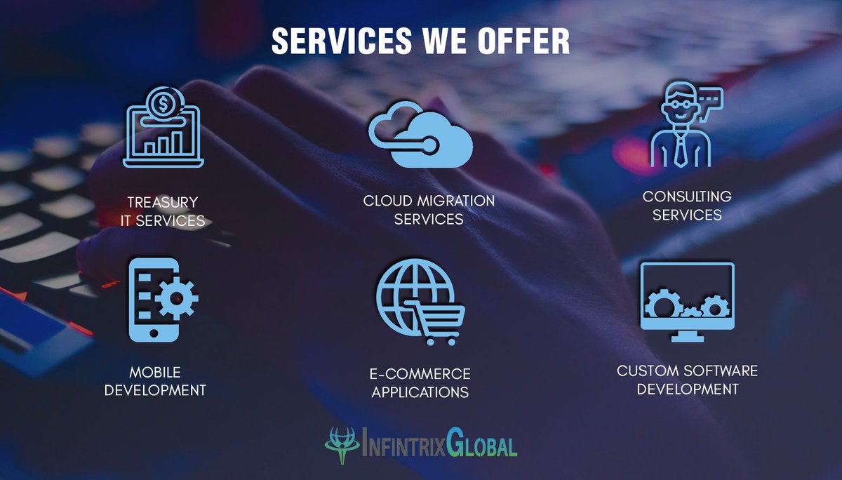 We not only provide you with e-commerce services but also other essential help like Treasury and IT service, Mobile development, Custom Software Development, Cloud Migration Services and Consulting services.

#ecommerce #itsecuritysolutions #itsecurityexpert #appdevelopment