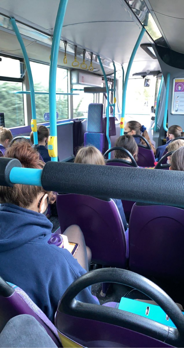 SeedyBread's tweet photo. Some real #SocialDistancing on my bus this morning https://t.co/NY3CYGzJg4