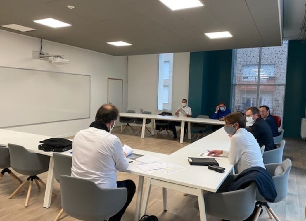 SYNADICnpdc's tweet photo. Le Bureau du SYNADIC NPDC en réunion à Tourcoing au Cube rue de l'Alma. https://t.co/uaMcxm1Qff