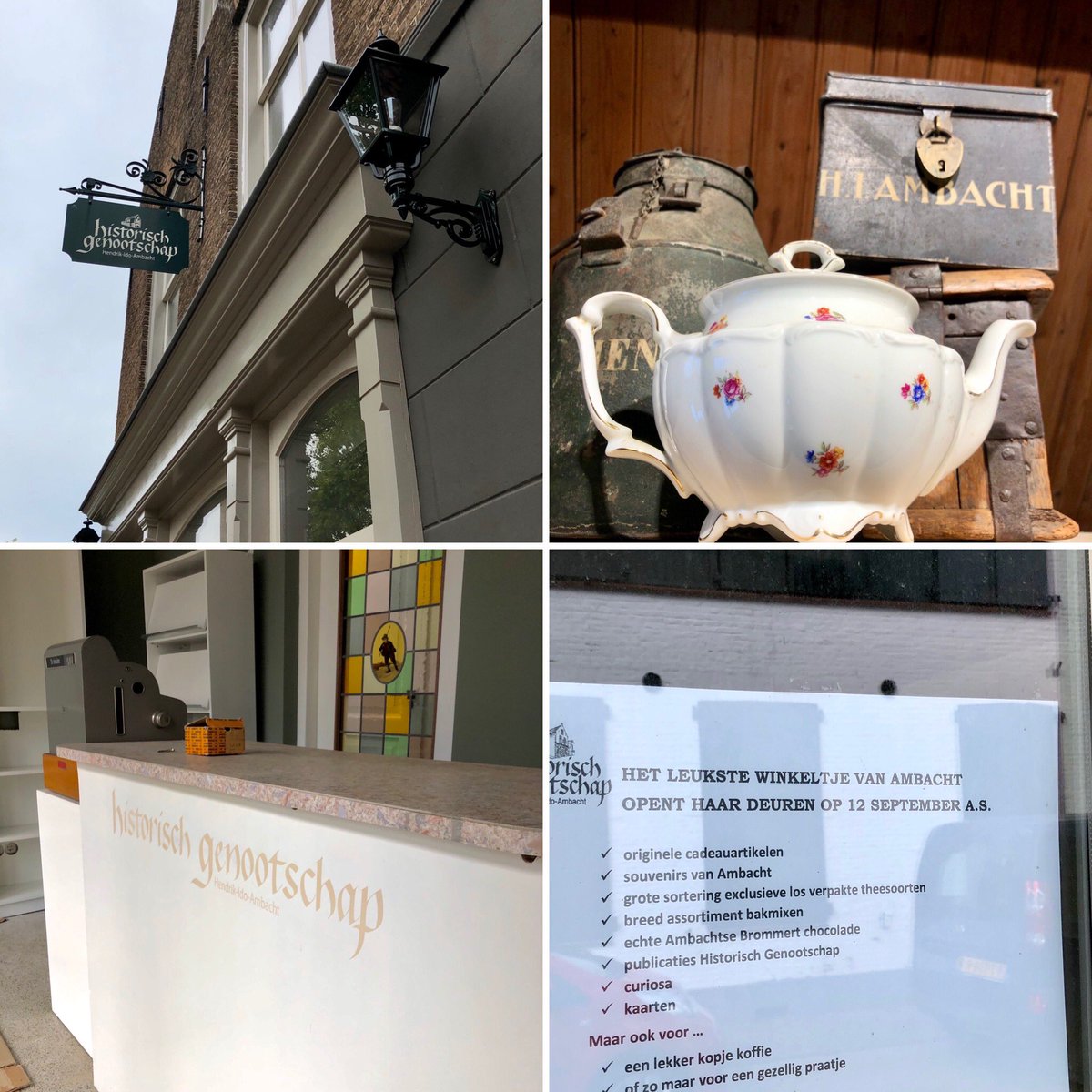 🎉 🍞 🧁 ☕️ 🍫 

Binnenkort openen we feestelijk ons gerestaureerd pand #DenBrommert aan de #Dorpsstraat! Vanaf wo. 16/09 kun je er het resultaat bewonderen en... #verrassing:
producten met een Ambachts tintje kopen!

#welkomindewinkel:
Wo/Vr/Za: 1330 - 1700 uur #mooiambacht
