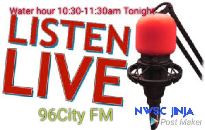 NWSC_JINJA's tweet photo. COMING UP AT 10:30AM!!!
The #WATERHOUR on 96 JINJA CITY FM. Tune in and join the conversation as we share in-depth updates on what the corporation is doing to keep the water taps flowing. @NWSCIGANGA @nwscug @charlesokuonzi https://t.co/lnjw4D447H