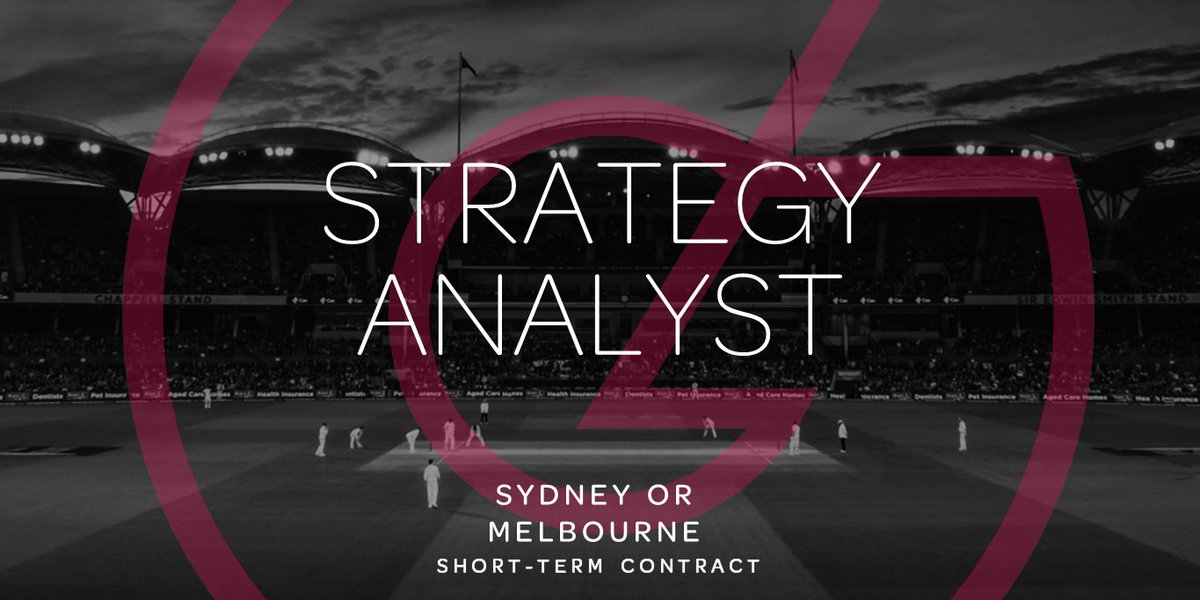 thegembagroup's tweet photo. We are looking for a highly capable Strategy analyst available immediately for a short-term contract role, based in either Sydney or Melbourne.

The ideal candidate will have a strong passion for Sports and Entertainment. To find out more, follow the link: https://t.co/1595ZwZClI https://t.co/H1EfKsuxfP