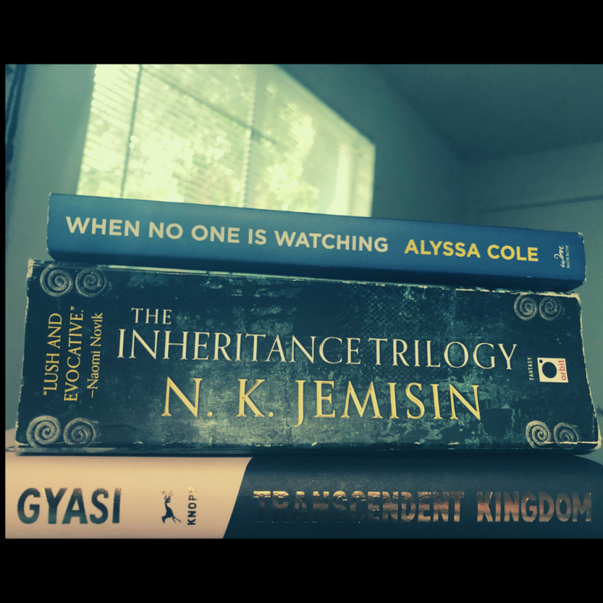Already halfway through my #book stack for September. Just finished #Alyssacole #WhenNoOneisWatching and just started #TranscendentKingdom, #YaaGyasi. Here's my list buff.ly/2R4sucR. What else should I read this month? #booknerd #bookbloggers #amreading