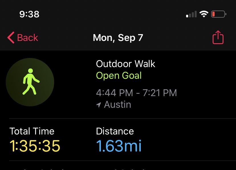 MervaKACD's tweet photo. Casual walking goals after injuring my ankle! I definitely walked at least two miles but accidentally hit “pause” on my watch. Doh! @iceman_solomon #ultramarathon https://t.co/cbuz7jEufG