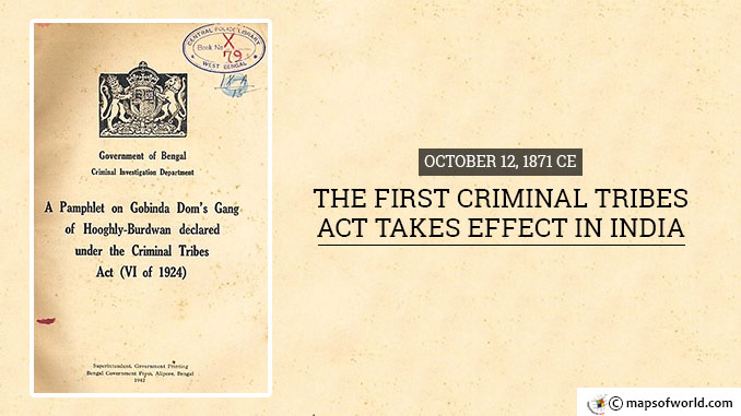 The caste system, as "they say", is a contribution of BRAMHINS in the society,but they forget the CRIMINAL TRIBES ACT,1871 which is the root cause of rift between the castes that exists even today. By birth some castes were considered criminals according to this act.(2/16)