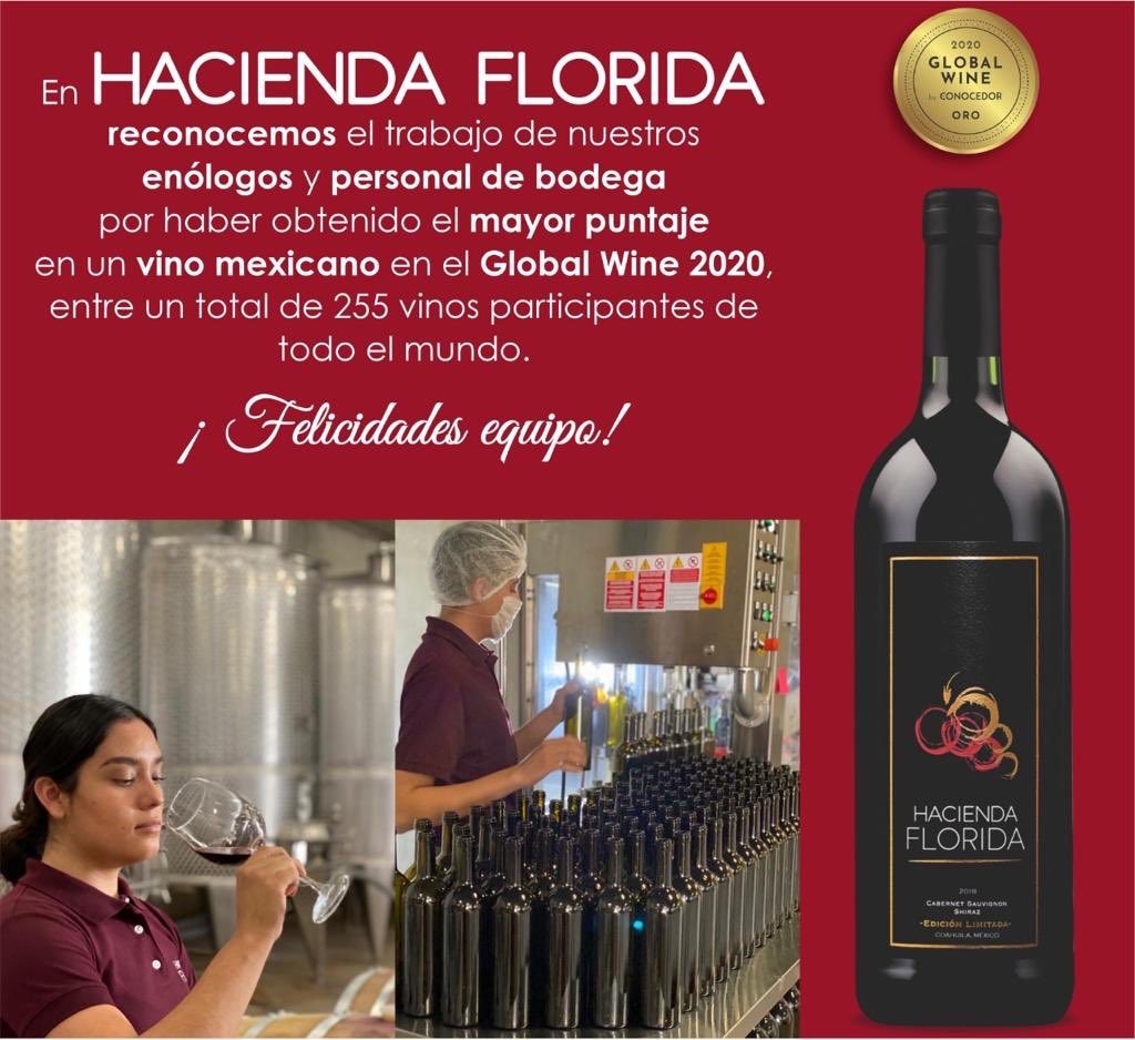 Felicidades al equipo de Enologia de Hacienda Florida