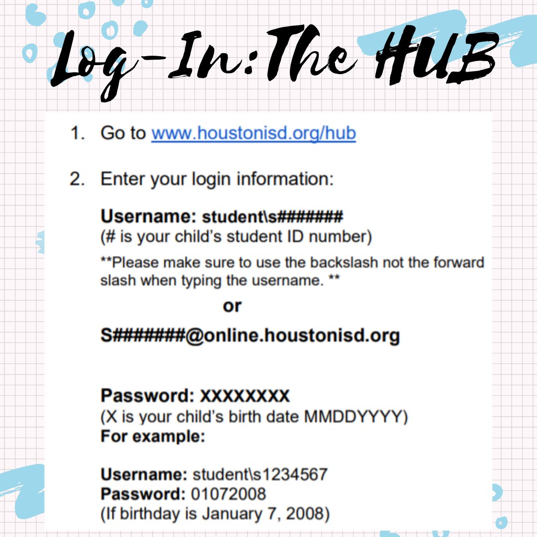 HamiltonMS1's tweet photo. Welcome back, #AHMSHuskies!  Classes begin promptly at 8:30.  Be sure to check your HUB courses for the link to your synchronous (live) classes before 8:30 AM.  Use the attached TASK Cards for help. Have a wonderful first day.   @Northwest_HISD @Garibaldi3HISD https://t.co/QOSlSfhaz0