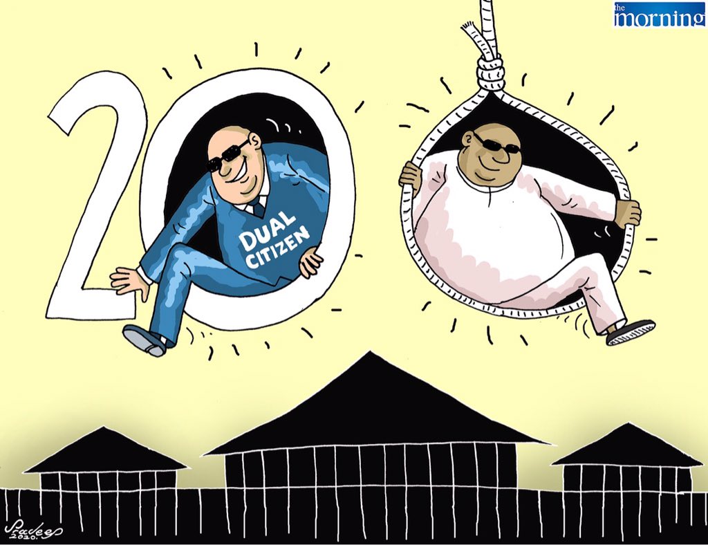 RcSullan's tweet photo. #TheMorninglk 08.09.2020  #cartoon #20thAmendment #20ASL  #SriLanka  https://t.co/tLmtUN0Jx3 https://t.co/q0t3qVGGsi