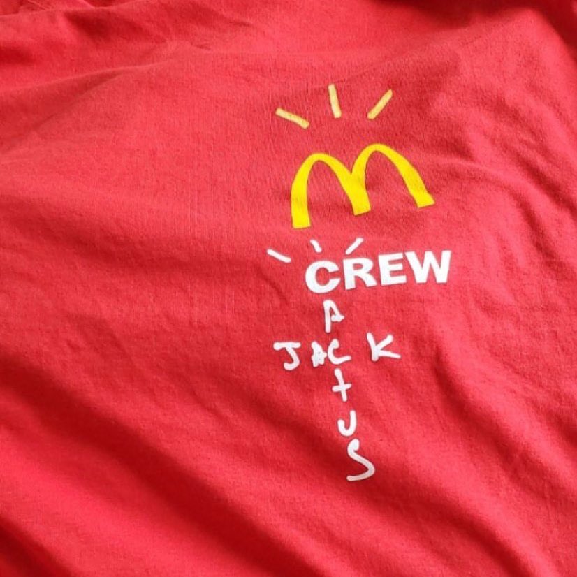 mcdonalds employee travis scott shirt