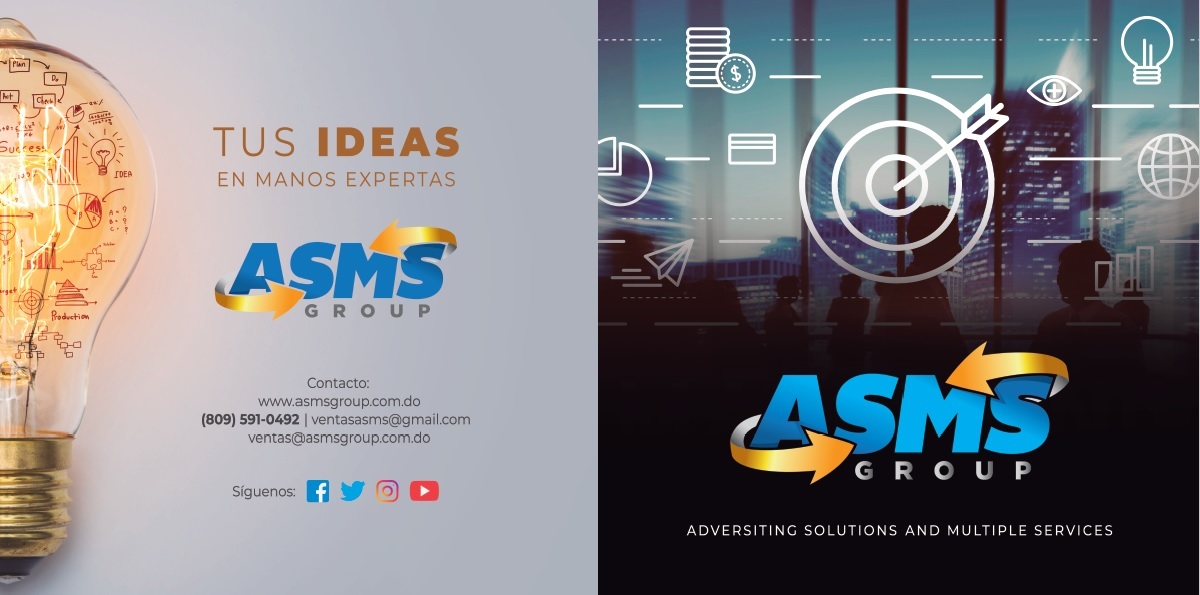 ASMSGroup's tweet photo. #ASMSGroup, es una empresa que agrupa una gama de servicios integrales de soluciones publicitarias.

-Publicidad y Relaciones Públicas
-Impresión y Diseños
-Marketing and Social Media
-Diseño Web
-Eventos 
-Entrenamientos 

Tel.809-591-0492 ventasasms@gmail.com https://t.co/y7kWwfGxSL