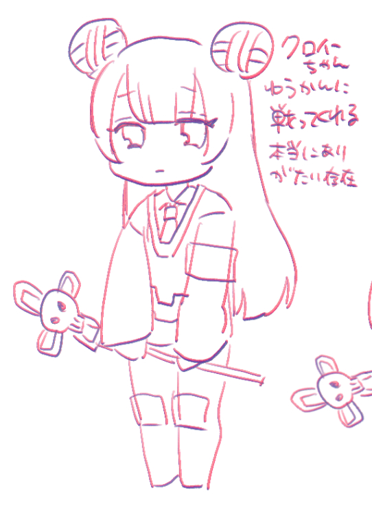 @tos 以前描いたろぼとみ自職員のクロイー落書き
血苦手な人もいるだろうからとすに投げときますね… 