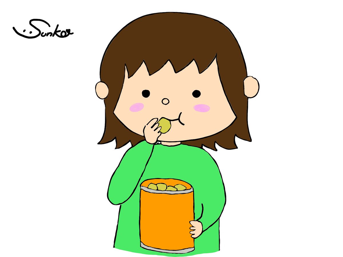 すんこ Lineスタンプとストックイラスト制作中 お菓子と油もの食べるの止めて 身体は軽くなった気がするけど 体の中がカラカラになった気がする 笑 うまく伝えられないけど Lineスタンプ イラスト好きさんと繋がりたい ブログ T Co