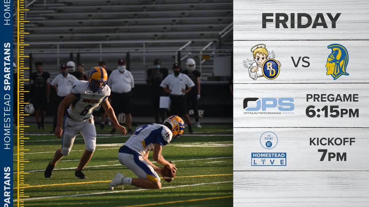 Week 4!! 🏈

This Friday Homestead takes on Dwenger here at home

Catch the action on <a href="/HHSLive/">Homestead Live</a> and <a href="/ThePoint91/">WCYT The Point 91.1 - 2.0 HD2</a> with pregame starting at 6:15pm!