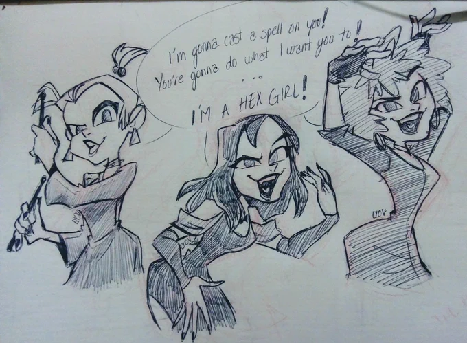 estuve escuchando a las hex girls 