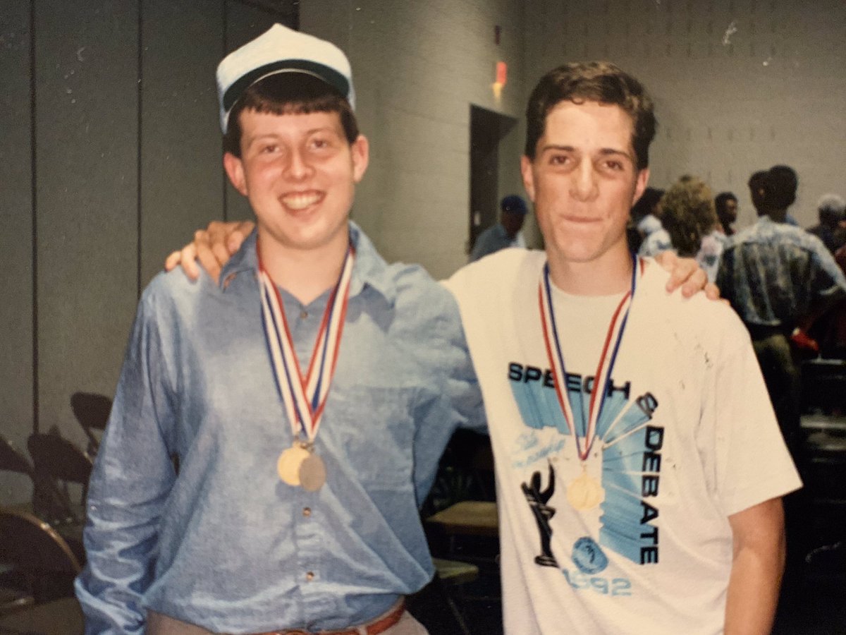 Ran across this picture. Was fortunate to win the Class 2A State Championship my senior year in Lincoln Douglas Debate. The championship topic was Genetic Engineering. Don’t remember where Bruce was from, or even his last name, but he was gracious in defeat. #NerdAlert