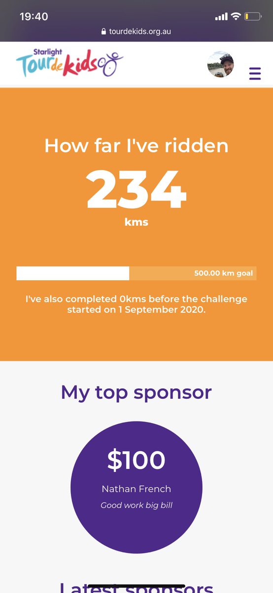 whiskaz41's tweet photo. Weekly update Thanks so much to the generous people out there helping me raise money for sick kids it’s so humbling #strava #cycling #tourdekids @Starlight_star @Strava https://t.co/KcubJsSoXg https://t.co/w7oVR7Bfkr