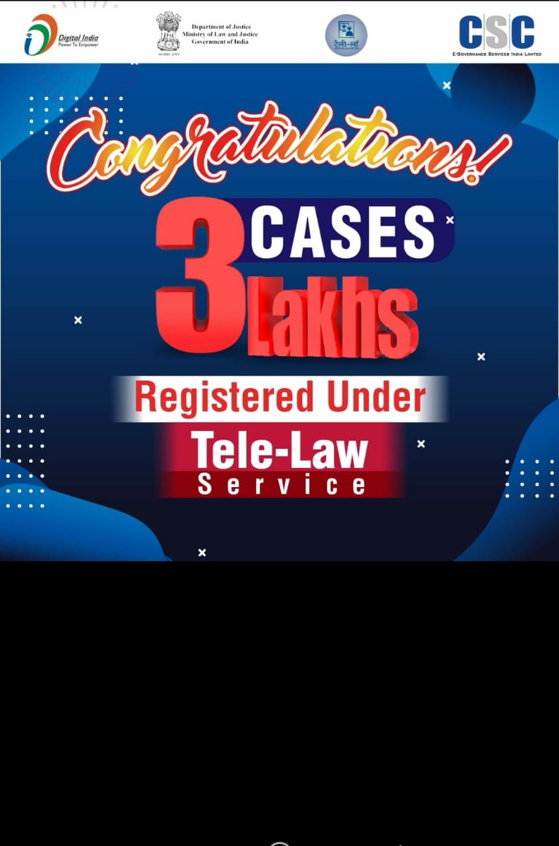 BhatQuasar's tweet image. 3 lakh cases Registered under Tele Law .... #OnlyCSCcanDoThis @hello_anshul @javidmaqbool @dintya15 @CSCegov_ @CSCJK @csckupwara @rsprasad
