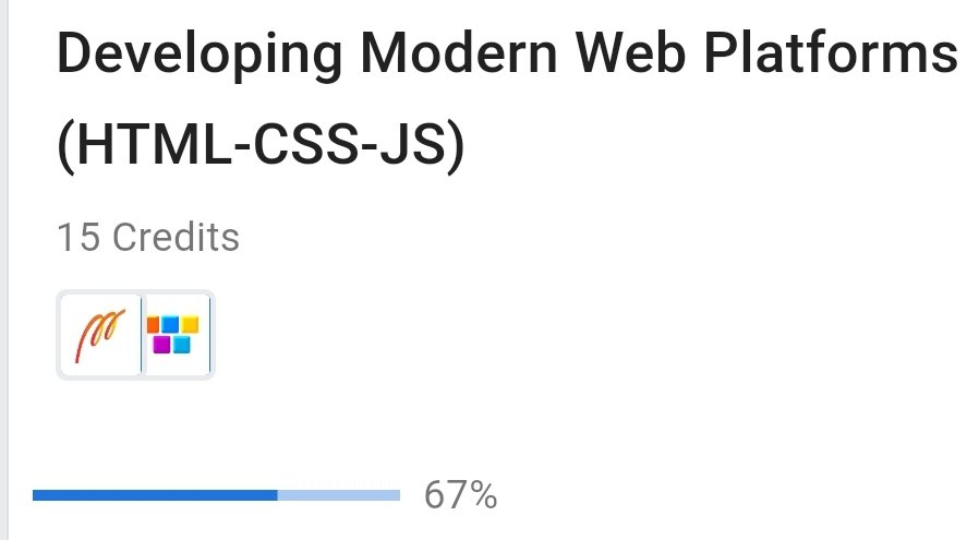 TimoCodes's tweet photo. D29 #100DaysOfCode
Finally thru #css section with 89/100 🤟 Now deepdive into #javascript Closing towards 70$ completion. #webdevelopment
#openuniversity #backtpschool https://t.co/Vmzugo1iN1