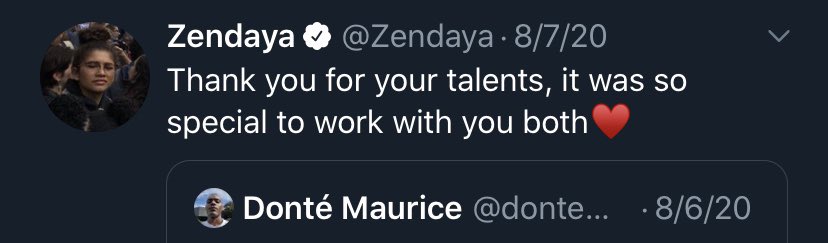 Zendaya using the wrong heart emoji a thread: