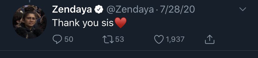 Zendaya using the wrong heart emoji a thread: