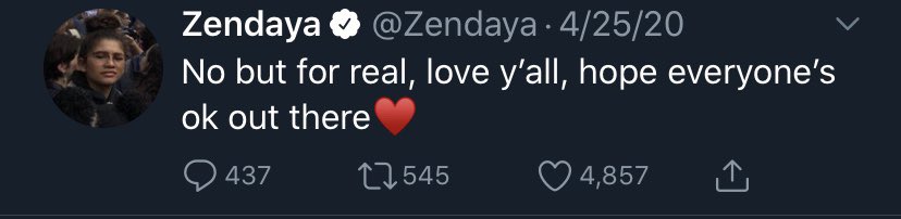 Zendaya using the wrong heart emoji a thread: