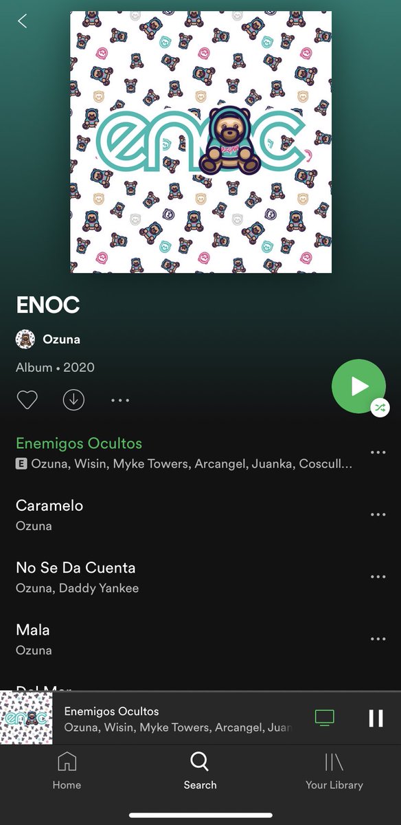 Ozuna abre el disco ENOC con el tema Enemigos Ocultos.