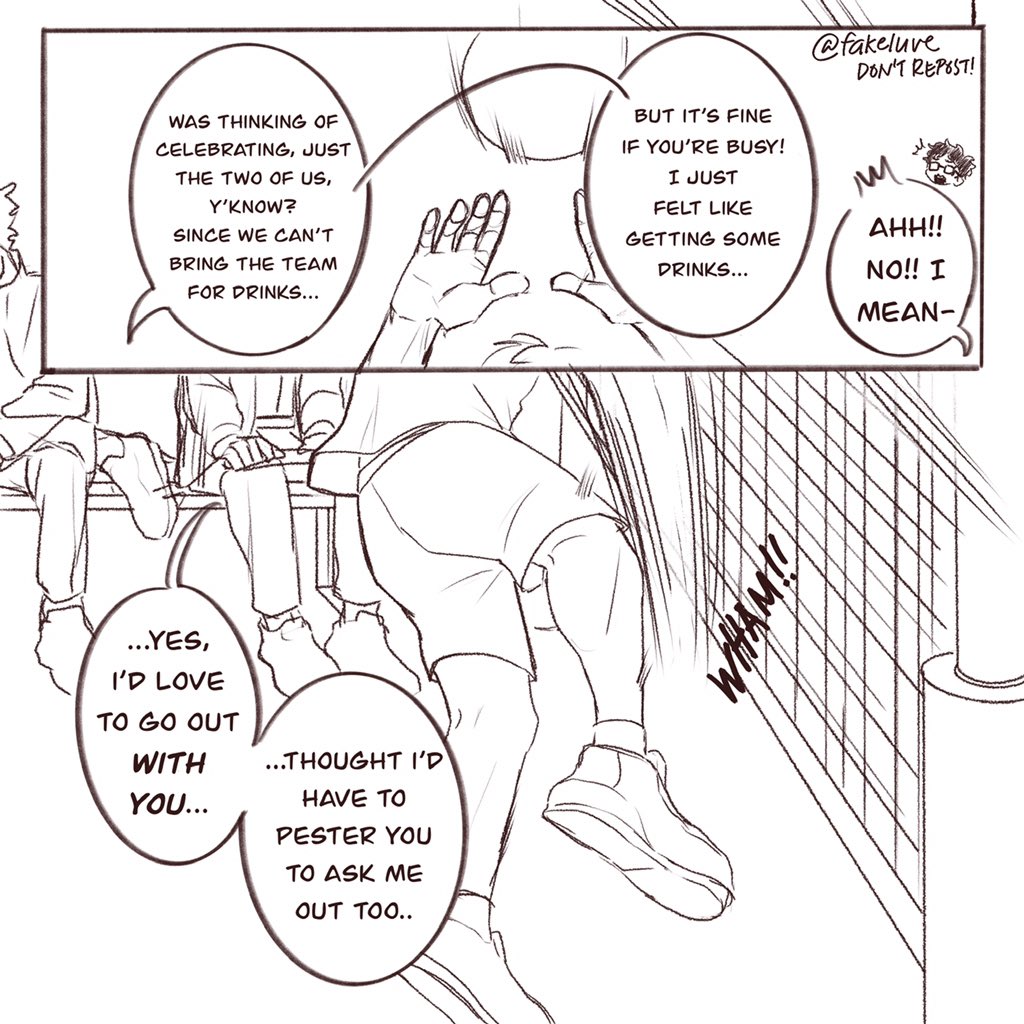 serkonovs's tweet photo. (1/5) oh? what is this? the start of something new? 👀💖

(read left to right!)
#ukatake #haikyuu #ハイキュー #hq https://t.co/VHVTzBnc1L