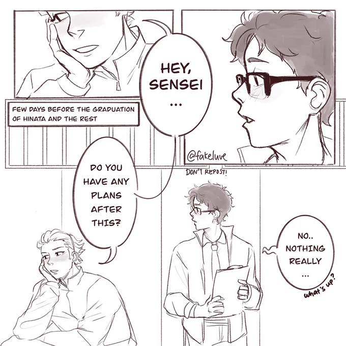 (1/5) oh? what is this? the start of something new? 👀💖

(read left to right!)
#ukatake #haikyuu #ハイキュー #hq 