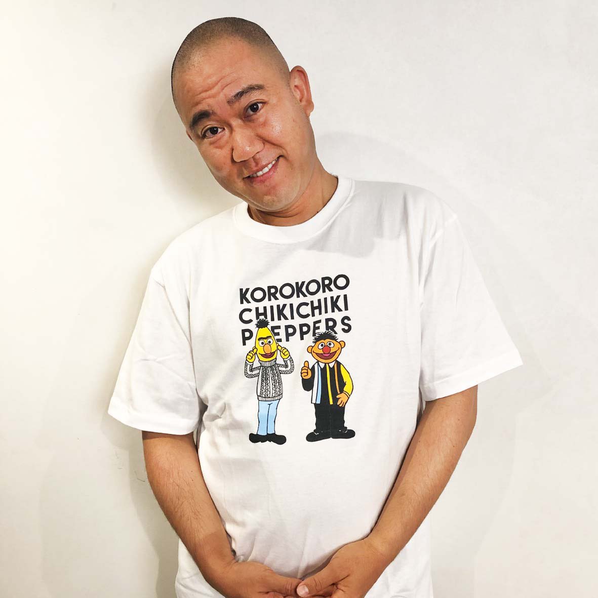 コロコロチキチキペッパーズ×セサミストリートTシャツ にしのグリーン Lサイズ