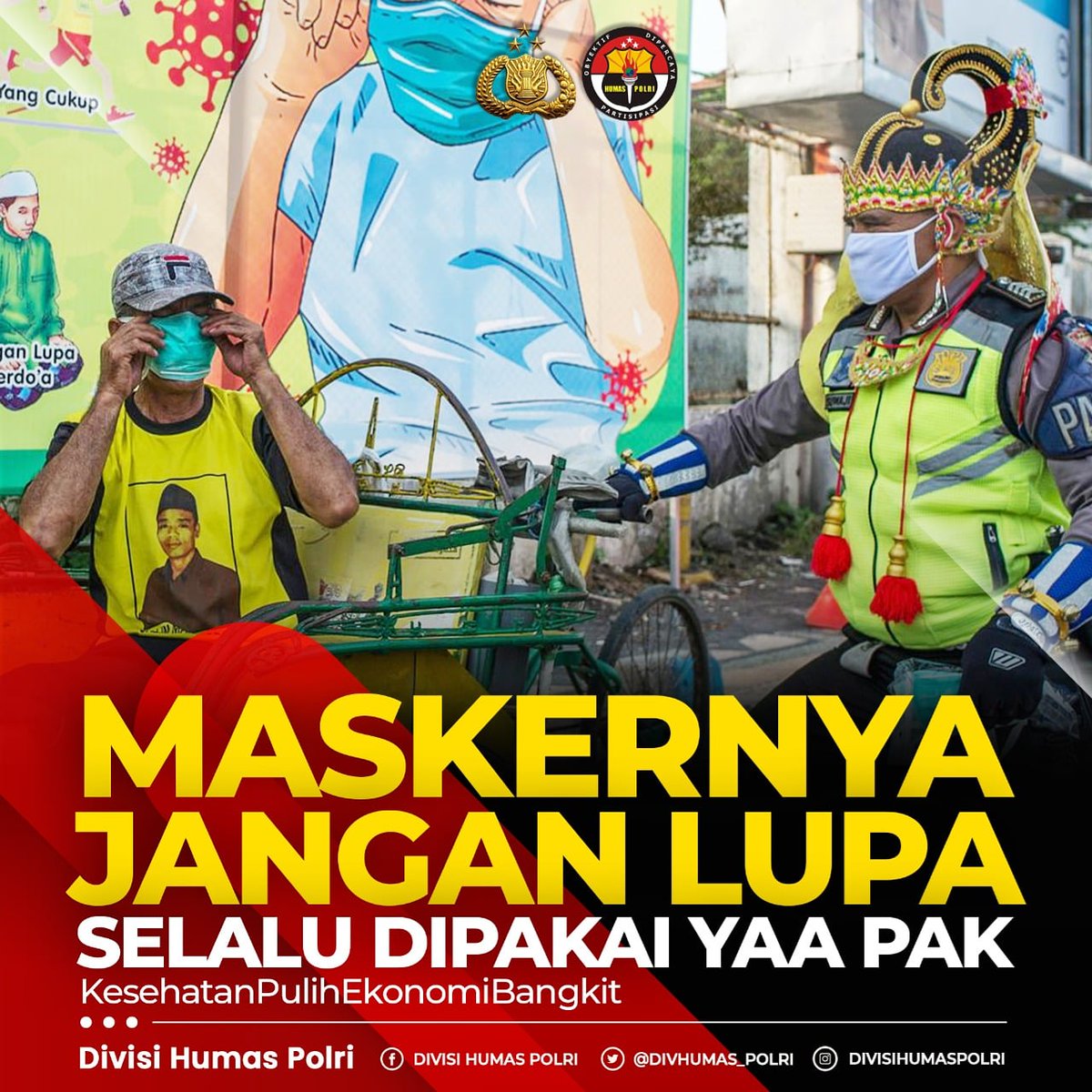 HumasResMajene's tweet photo. Maskernya jangan lupa selalu dipakai yaa #WujudKepedulianPolri https://t.co/hfY2ralUyM
