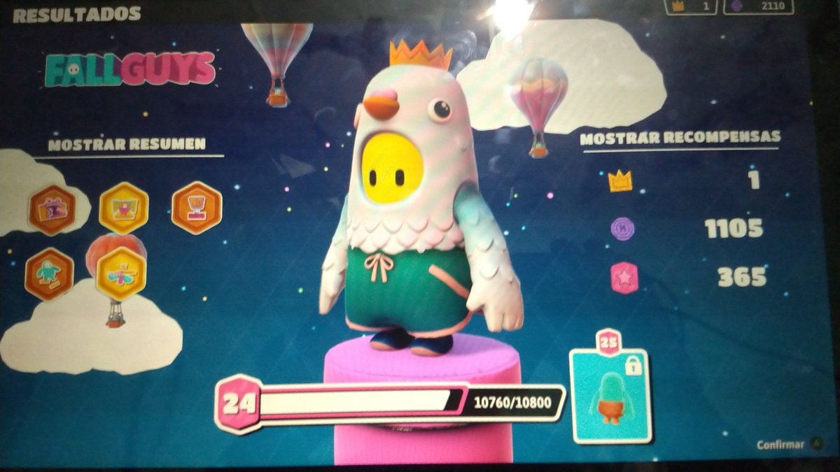 Sebastian3gA's tweet photo. Primera corona en #FallGuys #gamer venga veremos cuántas me ganaré aquí hasta el infinito y más allá.
#FallGuysGame #FallGuysUltimateKnockout
#fallguyspro
#FallGuysEnforcers
#fallguys24hconreborn https://t.co/rhd79bxrSc