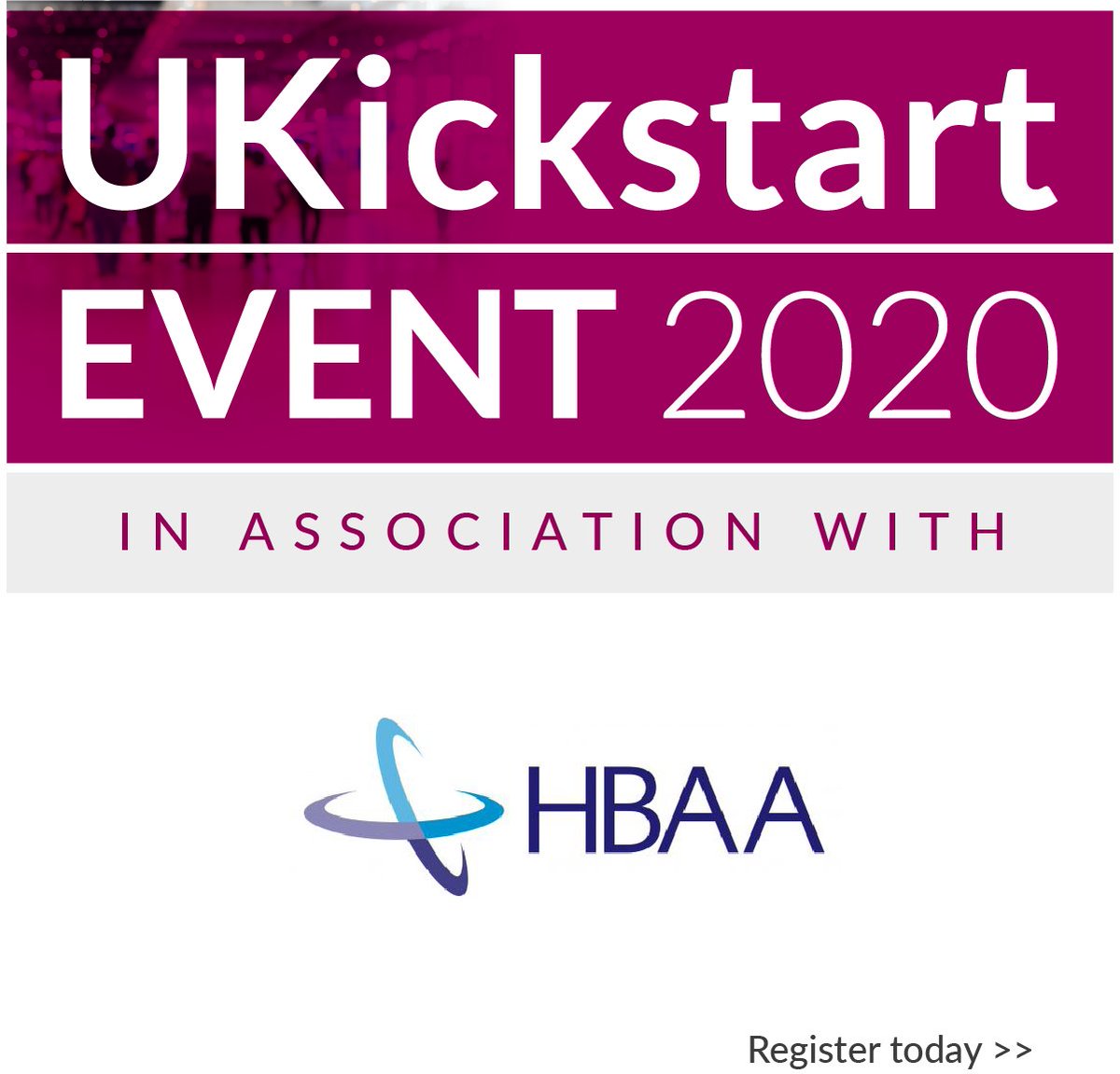 Today's the day last chance for @The_HBAA members to register for the UKickstart Event. Join thousands of event professionals registered already. Don't miss out. 

Register and watch online. bit.ly/2Fw9Msb 

#getbritainmeeting #wemakeevents #ukickstart
