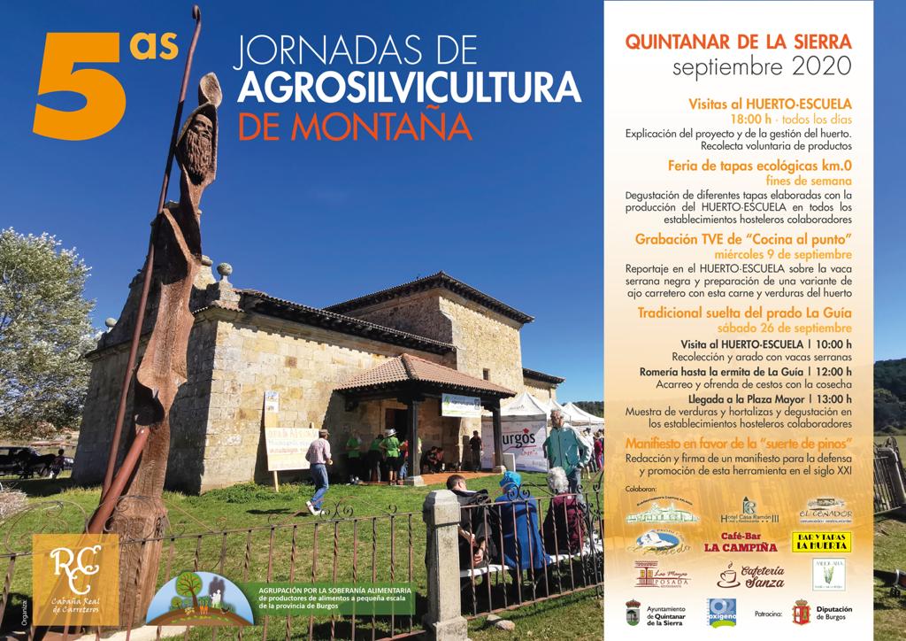 5ª Jornadas de Agrosilvicultura de Montaña, la Cabaña Real de Carreteros, estará realizando diversos actos durante todo el mes de Septiembre y en especial los días 9 y 26 de septiembre, en Quintanar de la Sierra, no te lo pierdas!!!!