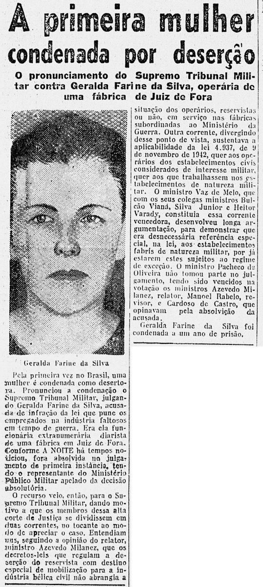 sentandoapua's tweet photo. Notícias da 2ª Guerra: 08SET1943-A primeira mulher condenada por deserção https://t.co/QF3VGf9l8z #SET43 #ANoite #WWII #desertora https://t.co/gyIjn8Zqpf